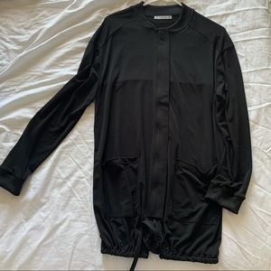 Pull&Bear Long Black Zip-Up